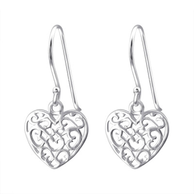 Silver Heart Earrings