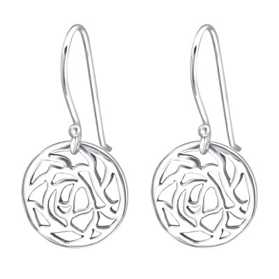 Rose Sterling Silver Earrings