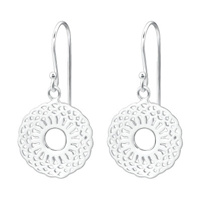 Silver Patterned Earrings