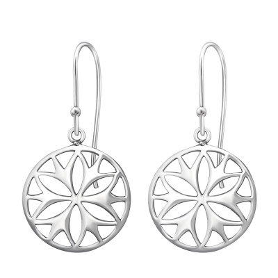 Flower Sterling Silver Earrings