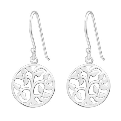 Silver Tree Of Life Earrings