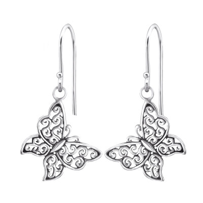 Silver Butterfly Earrings