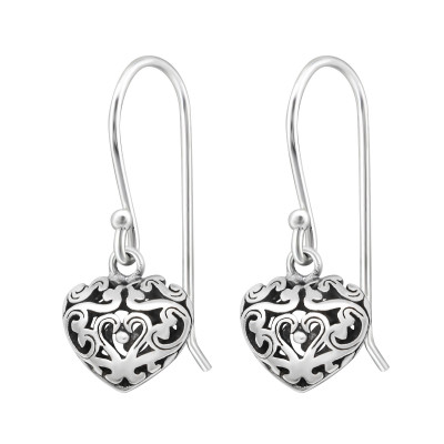 Silver Heart Earrings