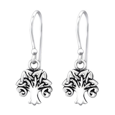 Silver Celtic Tree Of Life Earrings