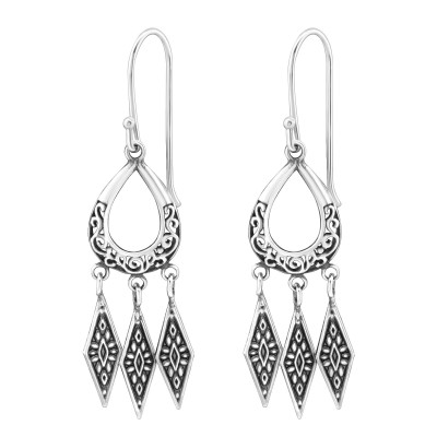 Silver Ethnic Earrings