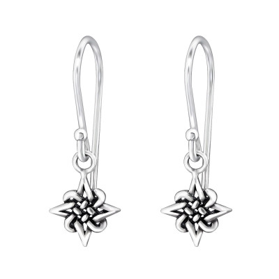 Silver Vintage Star Earrings