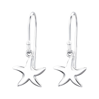 Silver Starfish Earrings