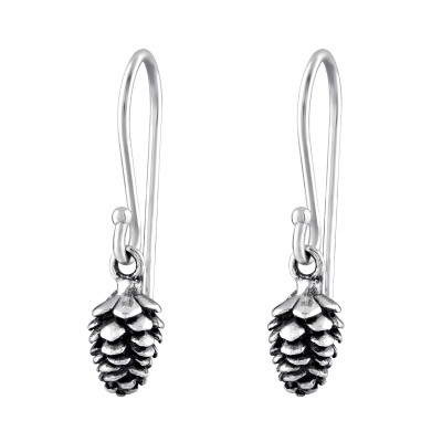 Silver Pine Cone Earrings