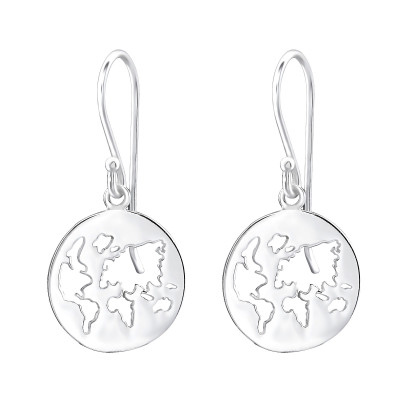 Silver World Earrings