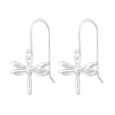 Silver Dragonfly Earrings