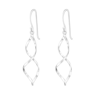 Silver Spiral Earrings