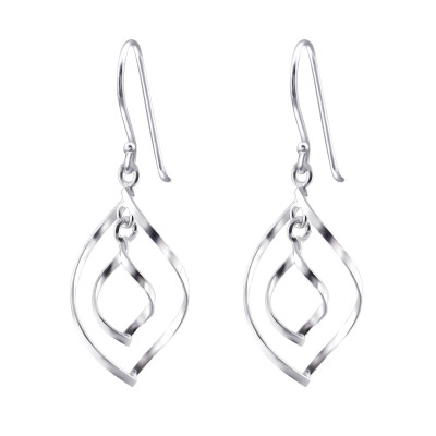 Bended Sterling Silver Earrings