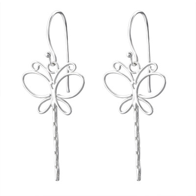 Silver Butterfly Earrings