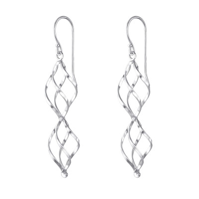 Silver Twirl Earrings