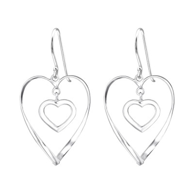 Silver Heart Earrings