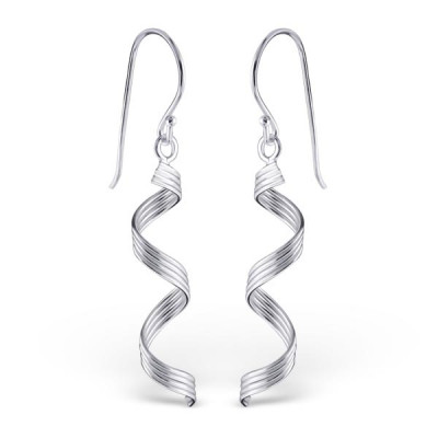 Silver Curve Earrings