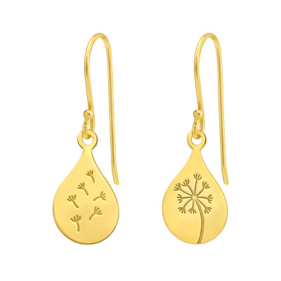 Silver Laser Cut Pear Earrings