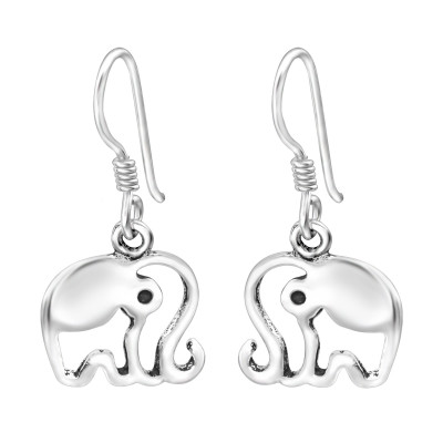 Silver Elephant Earrings