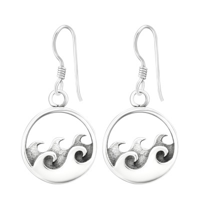 Silver Wave Earrings