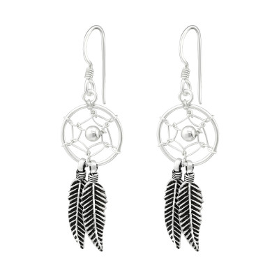 Silver Dreamcatcher Earrings