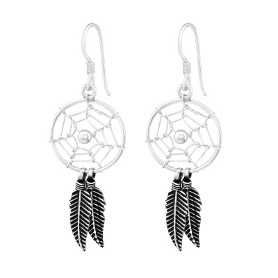 Silver Dreamcatcher Earrings