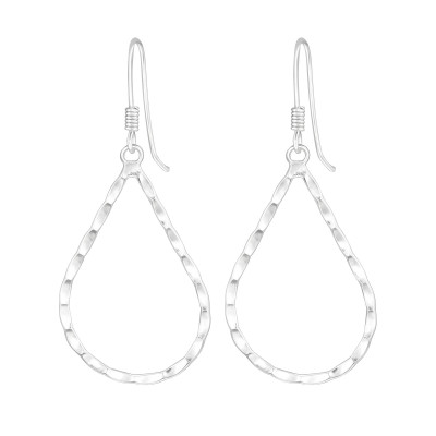 Silver Pear Earrings