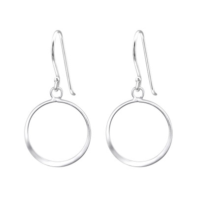 Circle Sterling Silver Earrings