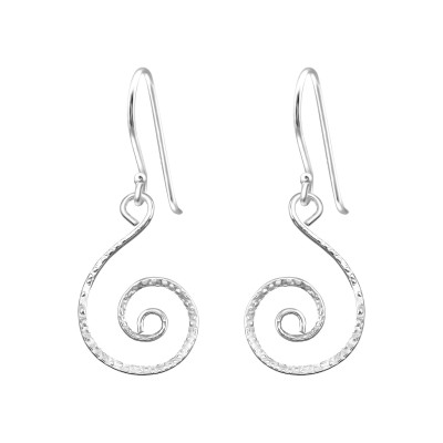 Silver Spiral Earrings