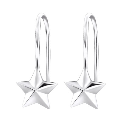 Silver Star Earrings