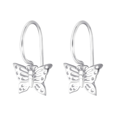 Silver Butterfly Earrings