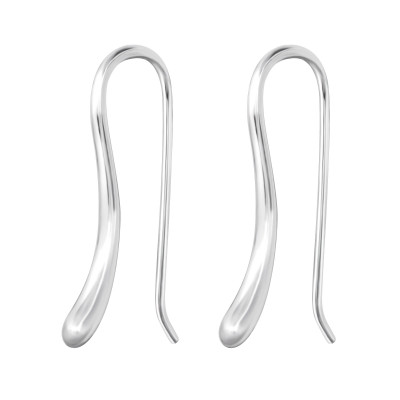 Silver Curved Earrings