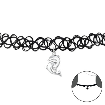 Dolphin Sterling Silver Choker