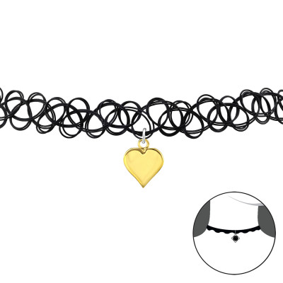 Heart Sterling Silver Choker