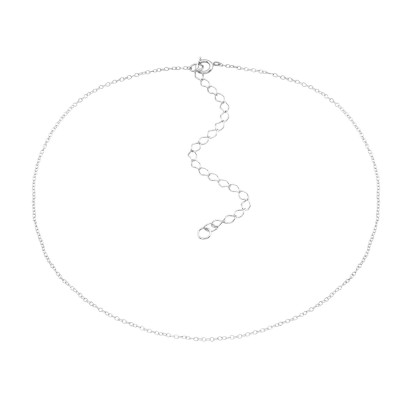 Silver Choker 38cm Cable Chain With 8cm Extension Included