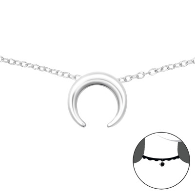 Moon Sterling Silver Choker