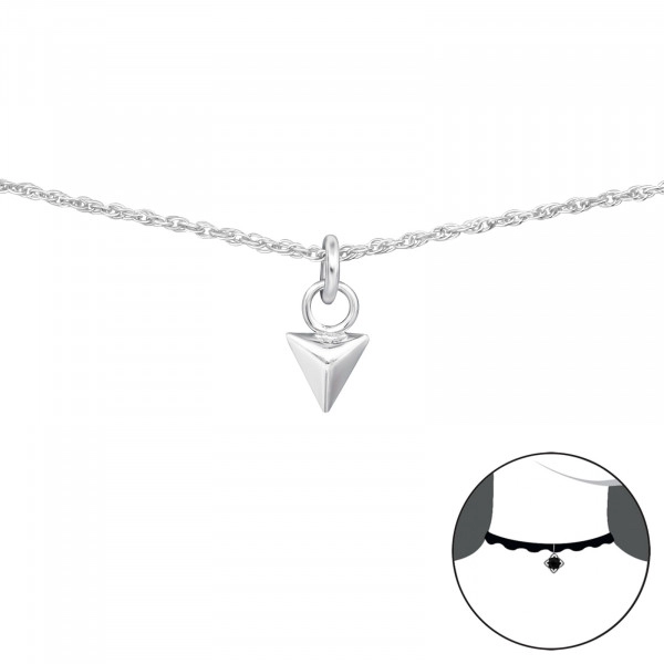 Silver Triangle Choker