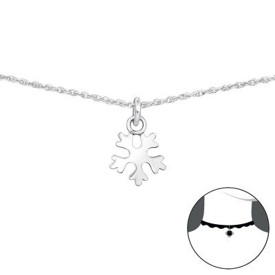 Silver Snowflake Choker