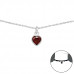 Silver Heart Choker with Cubic Zirconia