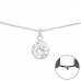 Silver Round Choker with Cubic Zirconia