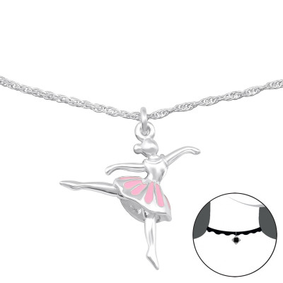 Silver Ballerina Choker with Epoxy