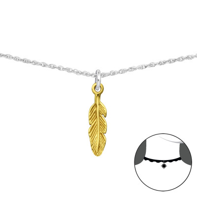 Feather Sterling Silver Choker