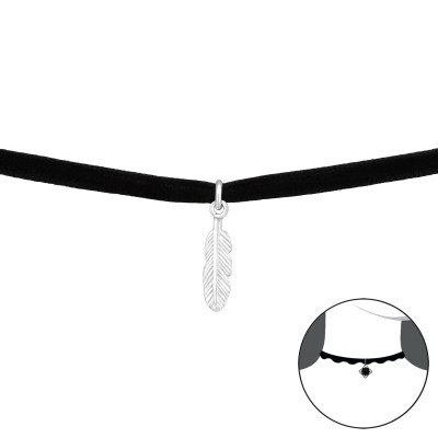 Silver Feather Choker