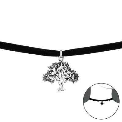 Silver Tree Of Life Choker