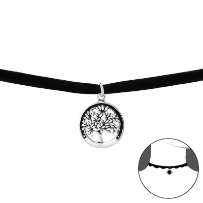 Silver Tree Of Life Choker