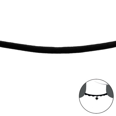 Velvet Choker with Silver C-Lock