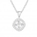 Silver Sparkling Necklace with Cubic Zirconia