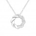 Silver Wreath Necklace with Cubic Zirconia