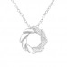 Silver Wreath Necklace with Cubic Zirconia