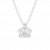 Crown Sterling Silver Necklace with Cubic Zirconia