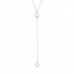 Silver Geometric Necklace with Cubic Zirconia